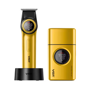 Combo VGR Profesional de Barbería Trimmer V-977 + Afeitadora Eléctrica V-377 GOLD