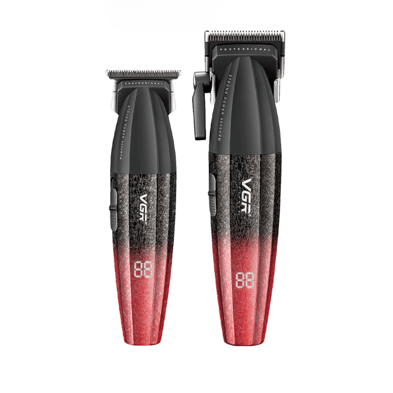 CORTAPELO PROFESIONAL - Barber Combo VGR Profesional V640 Clipper Y Trimmer 9000RPM Rojo
