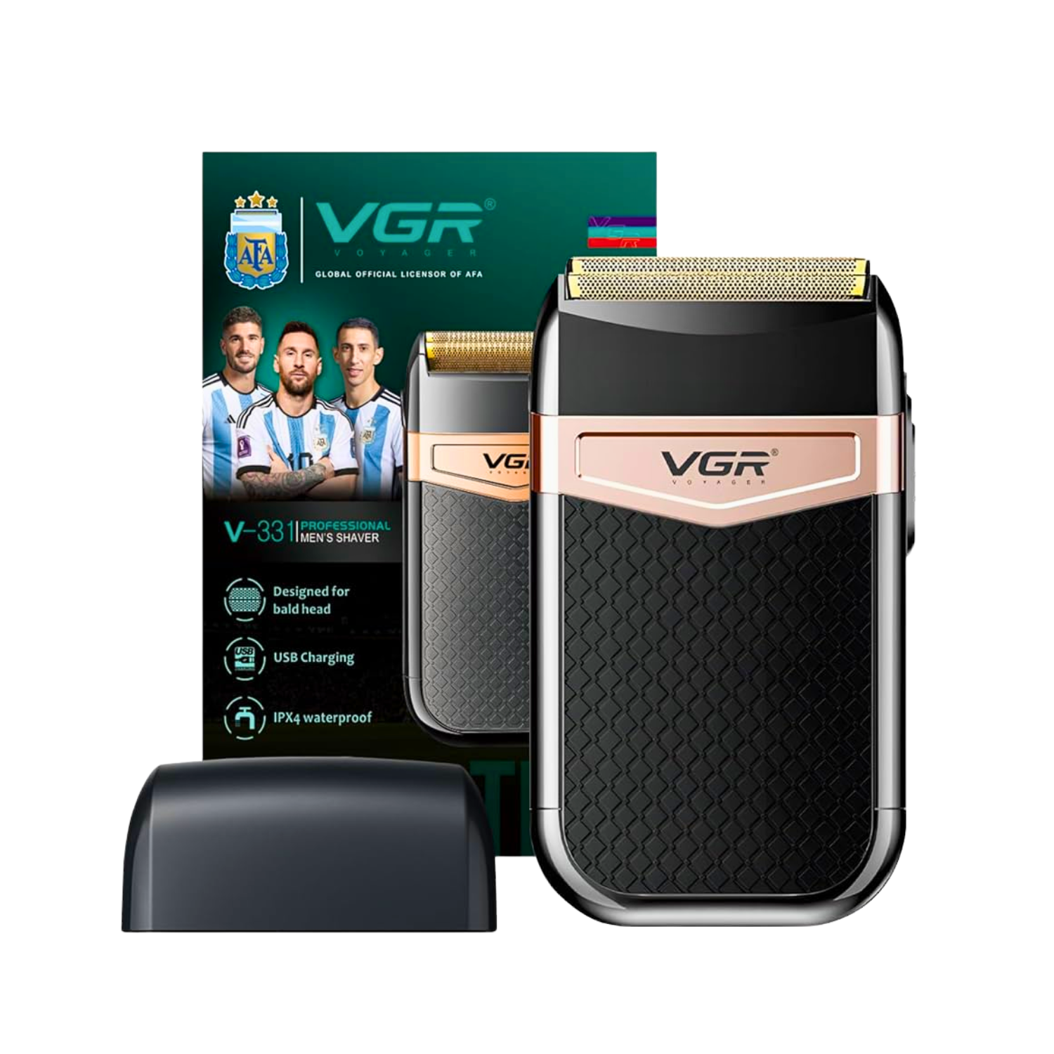 Afeitadora VGR V-331 Recargable Resistente al Agua IPX4