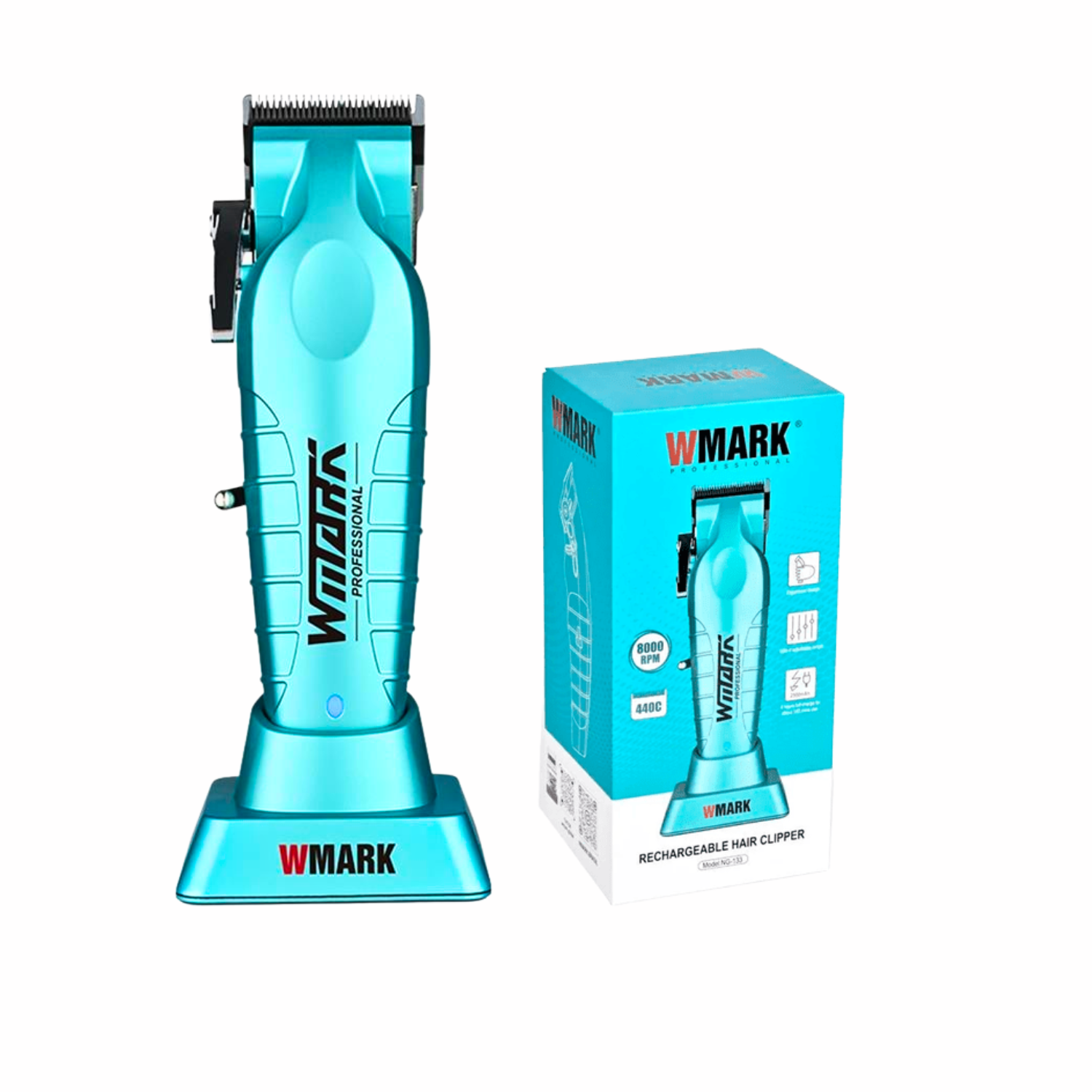 Cortadora de Pelo Azul Profesional Wmark NG 133 8000RPM