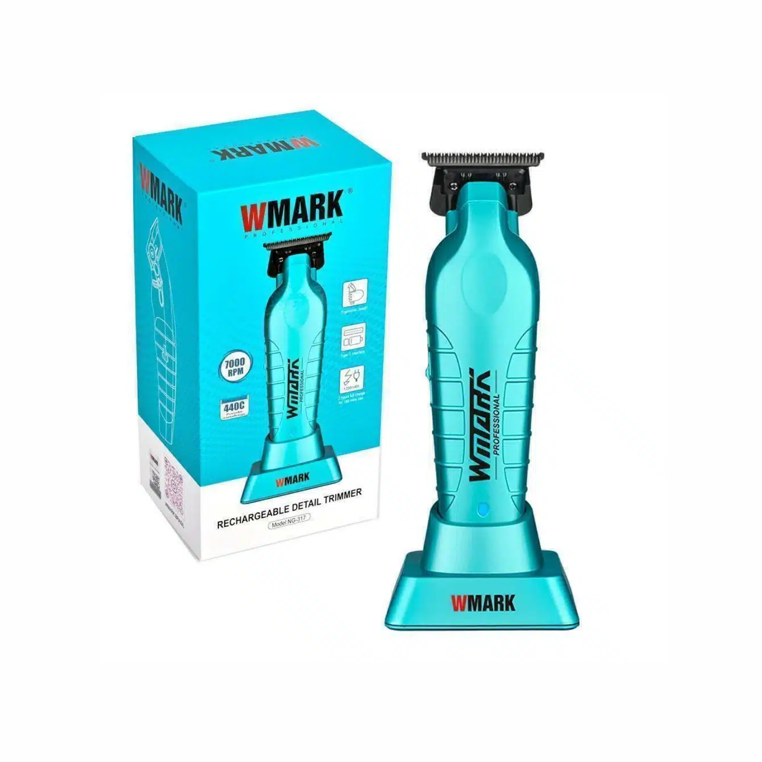 Máquina Trimmer Patillera Wmark NG317 con Motor de 7.000 RPM