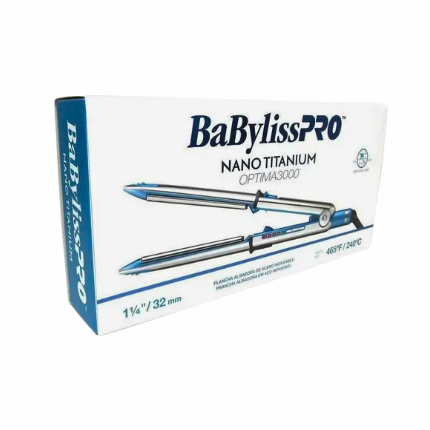 Plancha Babyliss Pro Alisadora Optima 3000 Celeste 32mm - siemprecompra