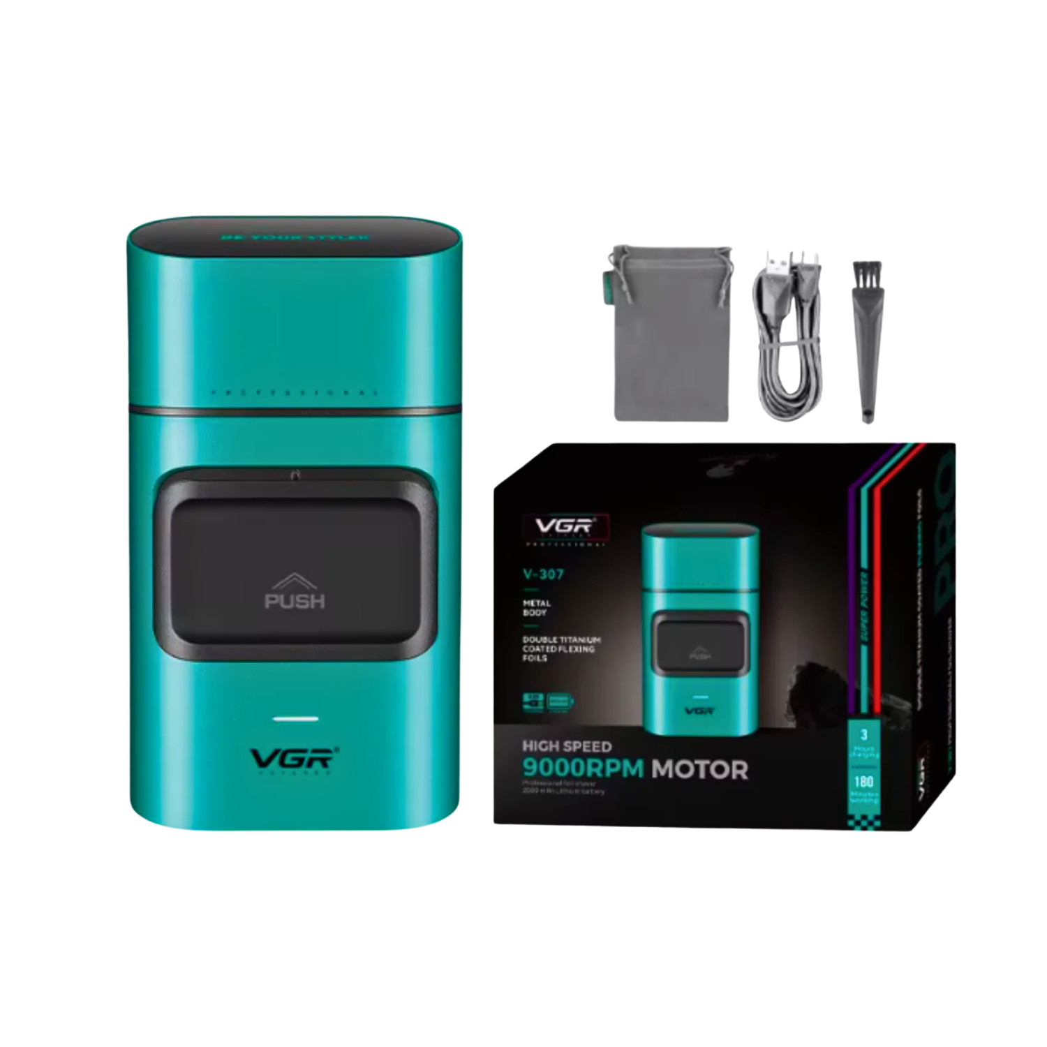 Afeitadora Eléctrica Profesional VGR V-307 9000rpm