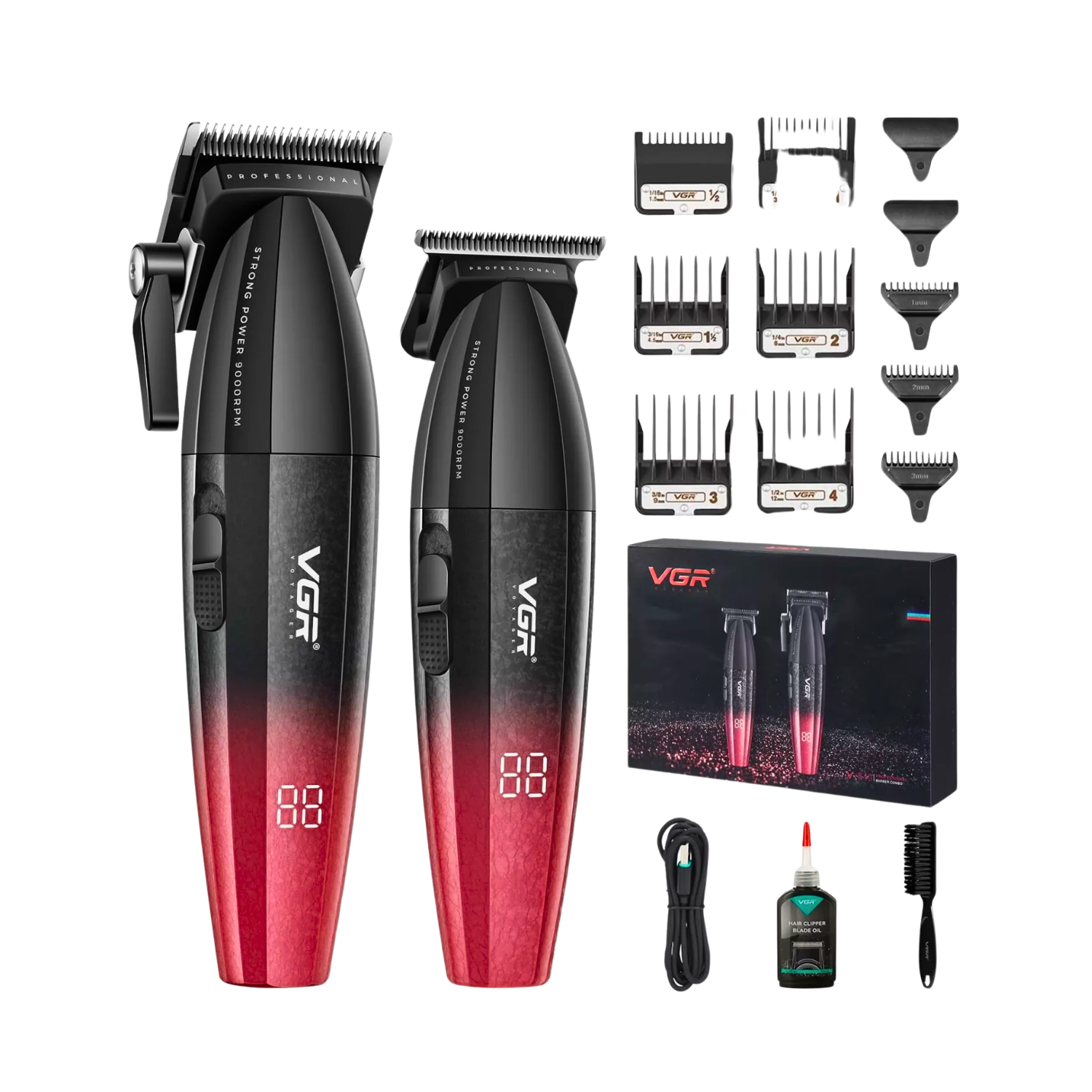 Barber Combo VGR V640 Cortapelo,Patillera y Afeitadora 9000RPM