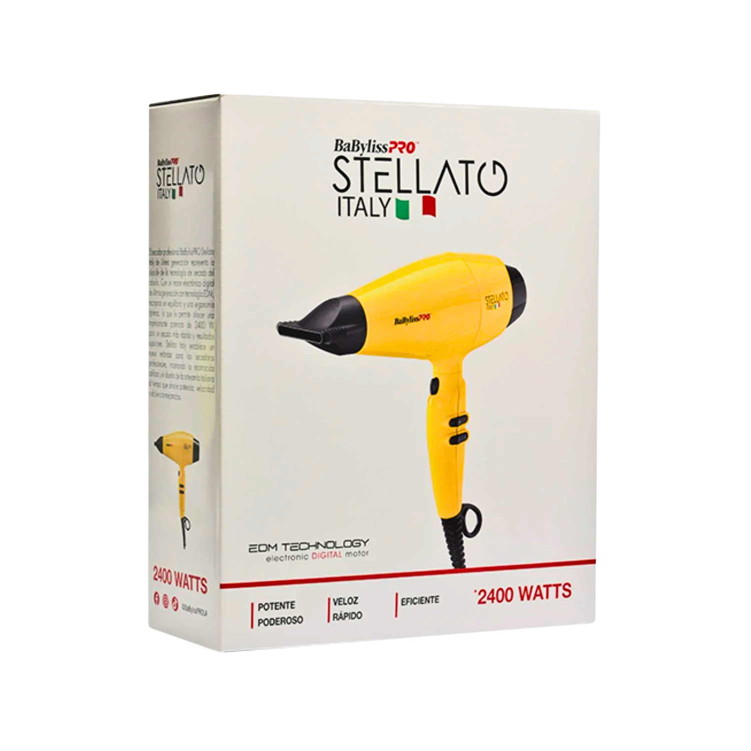 Secador de Pelo Babyliss Pro Stellato Rápido Evolution 2400W