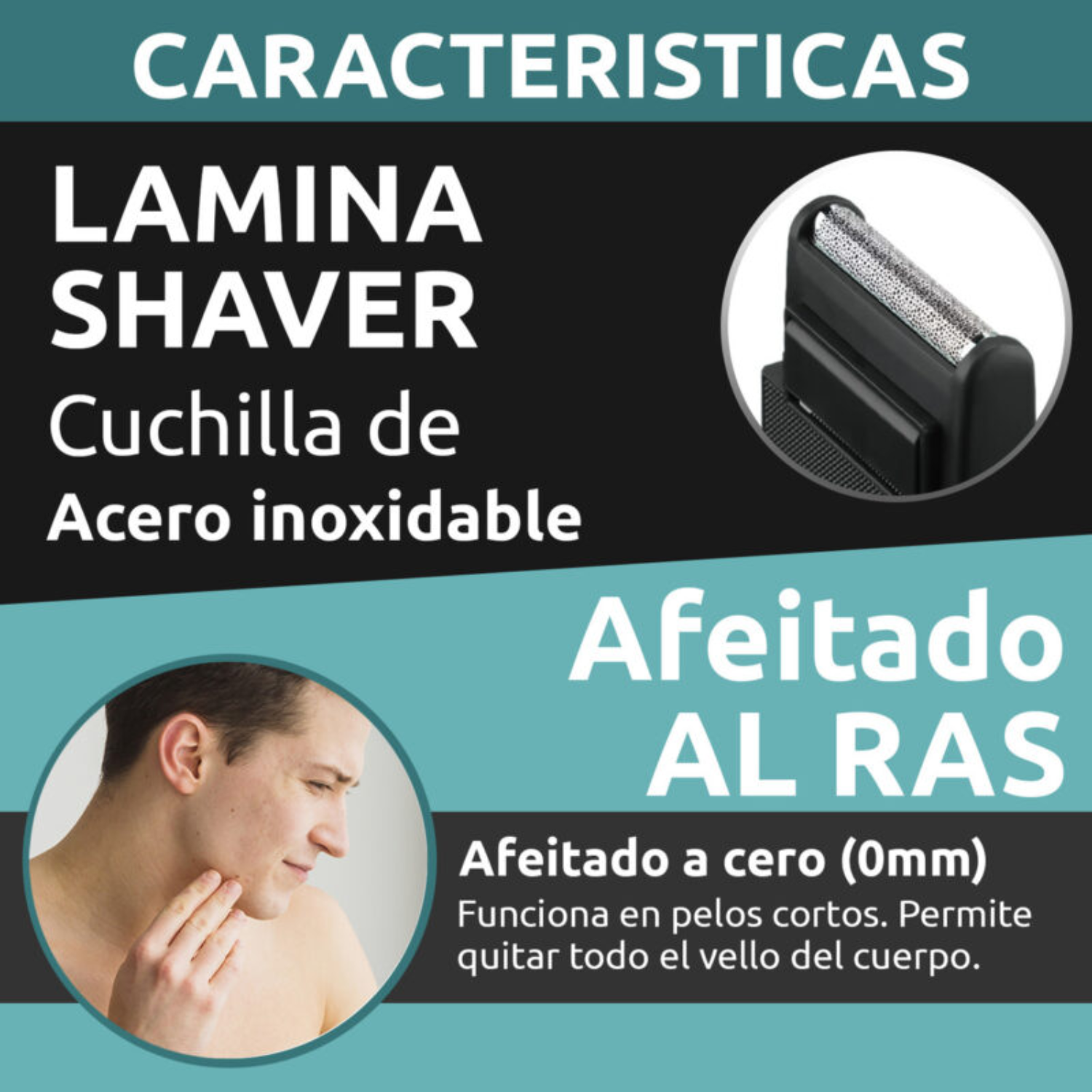 Afeitadora Eléctrica Hombre Portatil 2en1 Trimmer VGR V-376