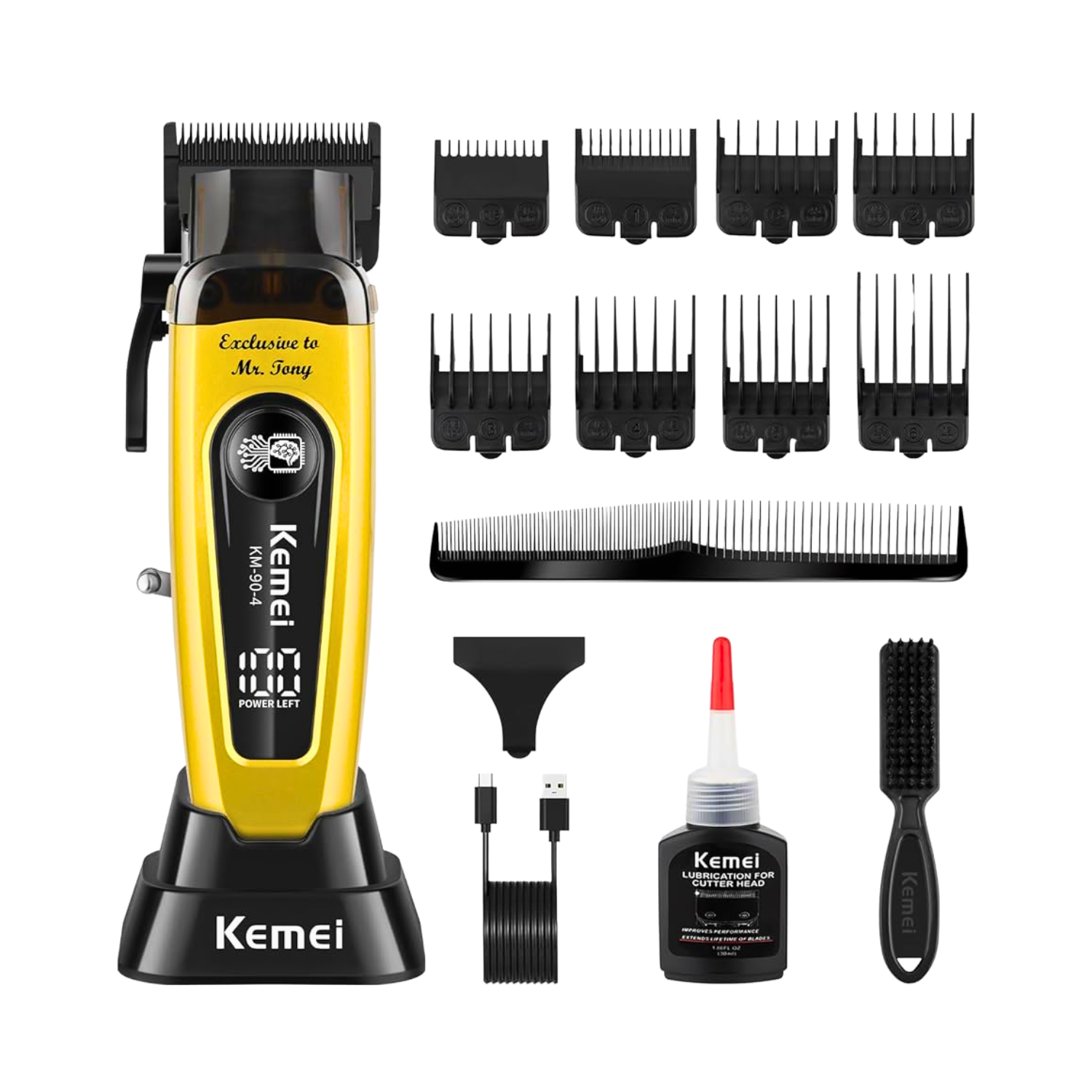 Kemei Clipper Km-90-4 11,500 Rpm Dlc Blade Color Dorado