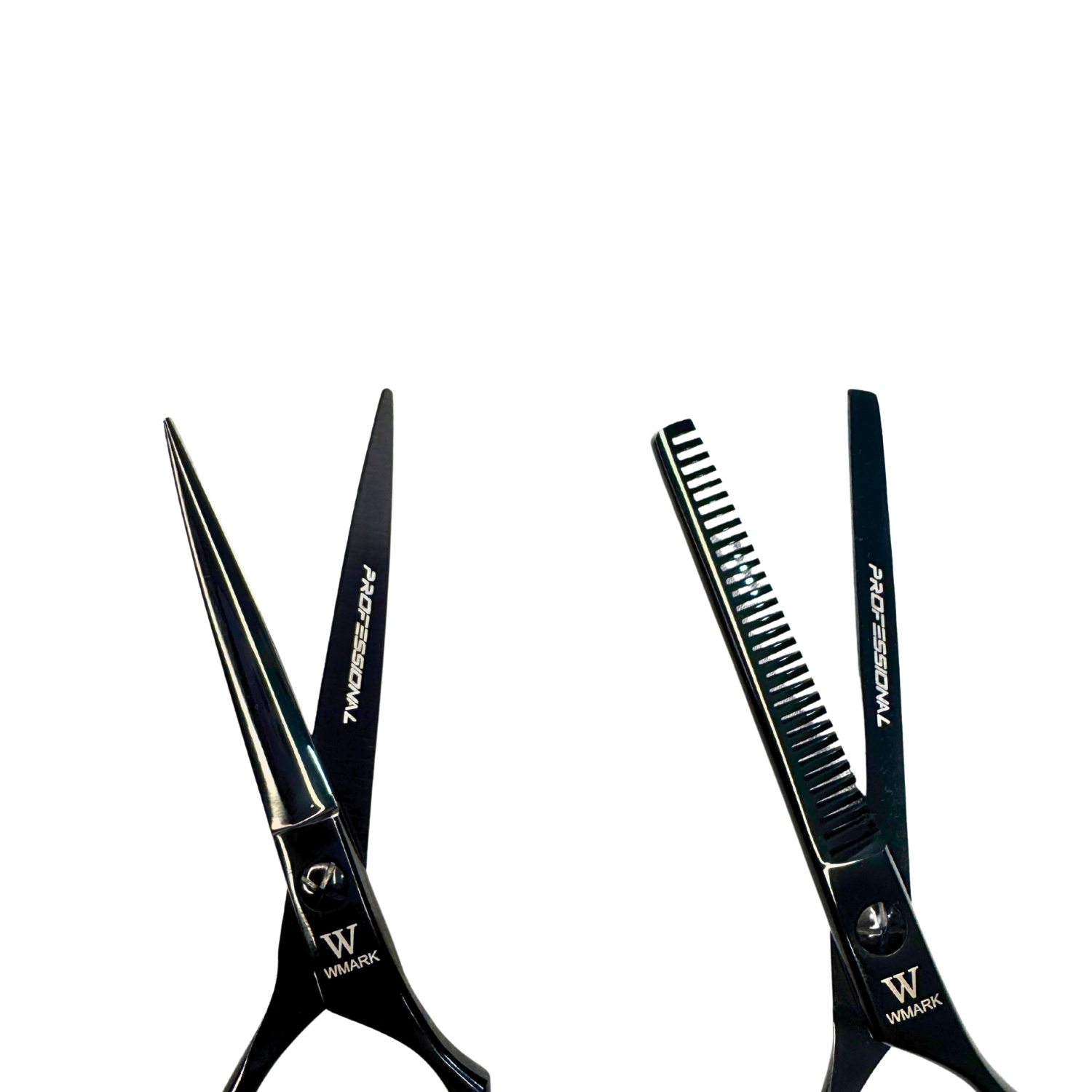 Tijera Peluqueria Wmark Profesional Corte Filo Navaja Y Esculpidora 6 Pulgada Negro