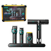 Combo Kit Vgr Professional Clipper Trimmer Shaver y Secador 4 en 1 Maleta