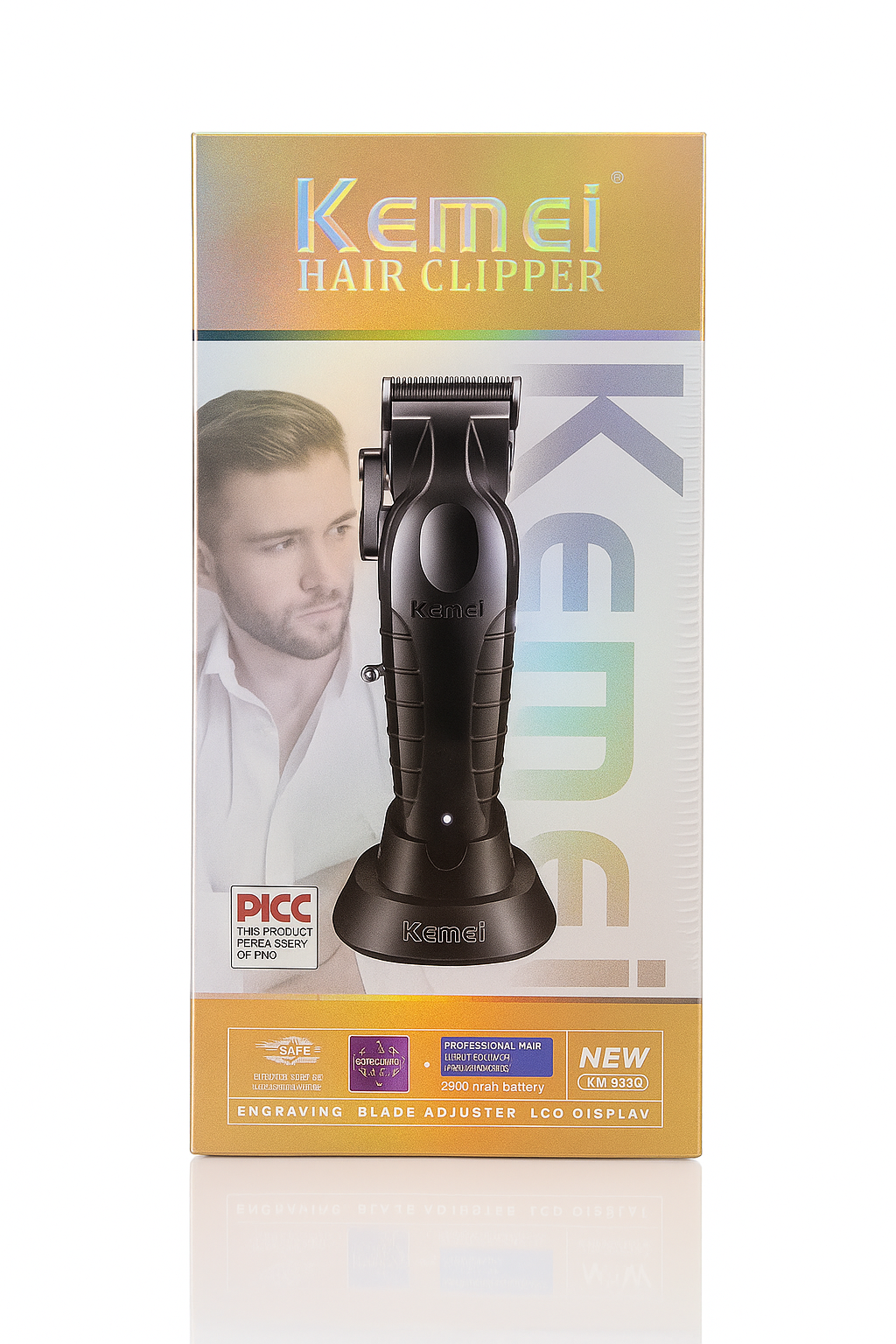 Maquina Kemei 2296 CortaPelo Inalambrica Con Base De Carga