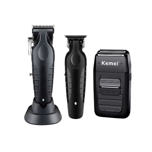 Combo KEMEI Clipper, Trimmer y Shaver