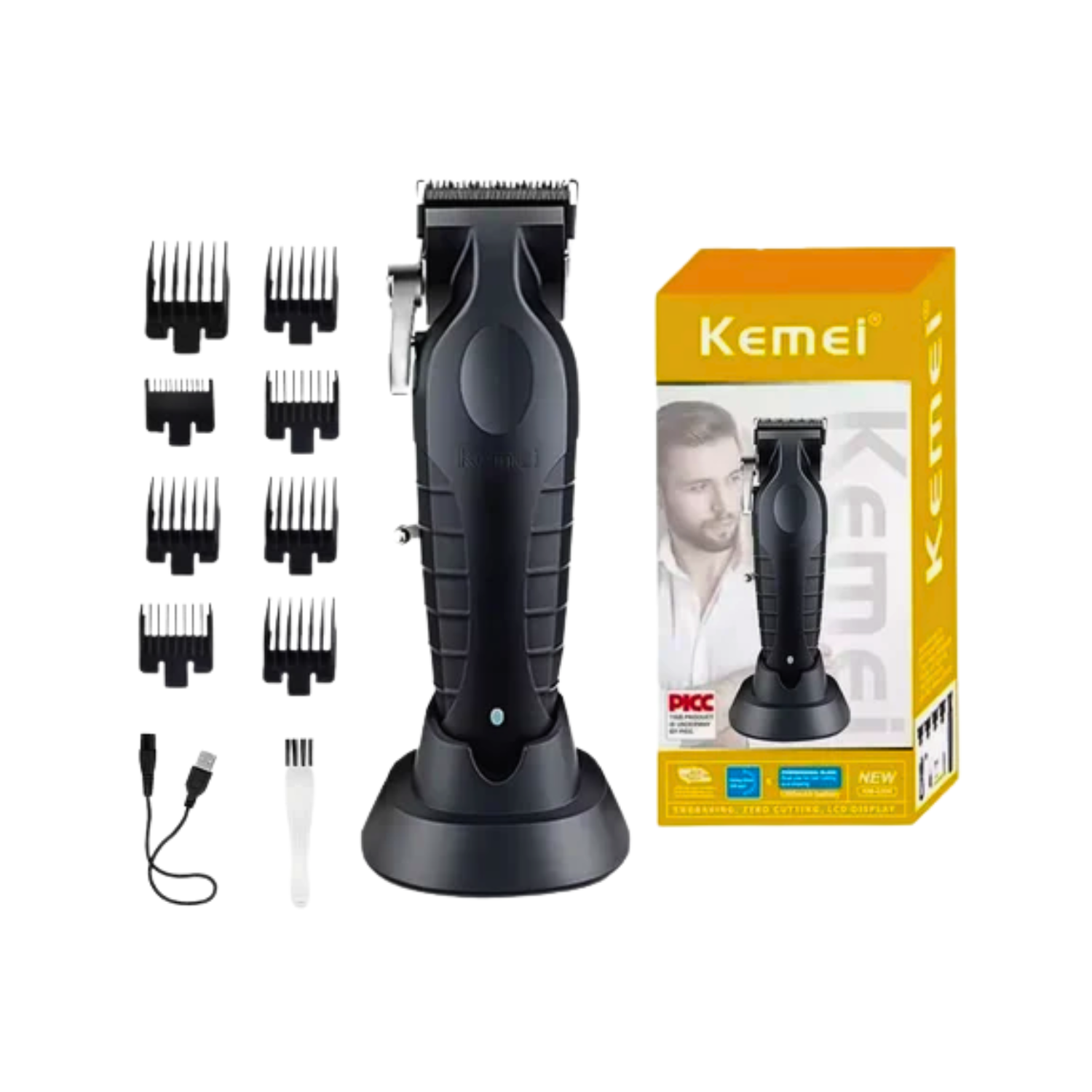 Combo KEMEI Clipper, Trimmer y Shaver