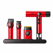 Combo Kit Vgr Professional Clipper Trimmer Shaver y Secador 4 en 1 Maleta Rojo