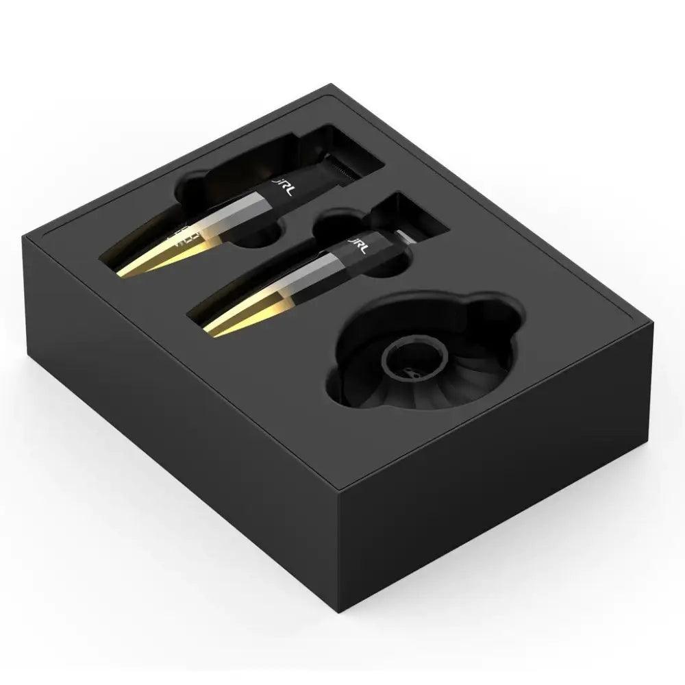 Insert de espuma negra con dos puntas doradas para Combo JRL Clipper Carga Gold Edición