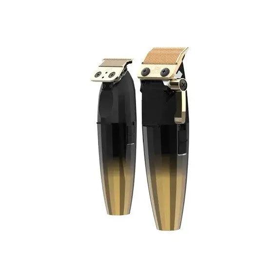 Clipper combo JRL con carga Gold Edición y motor silencioso en diseño negro y dorado