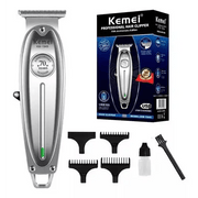Trimmers - Cortadora Kemei KM-1949 Trimmer Recargable Profesional Plata