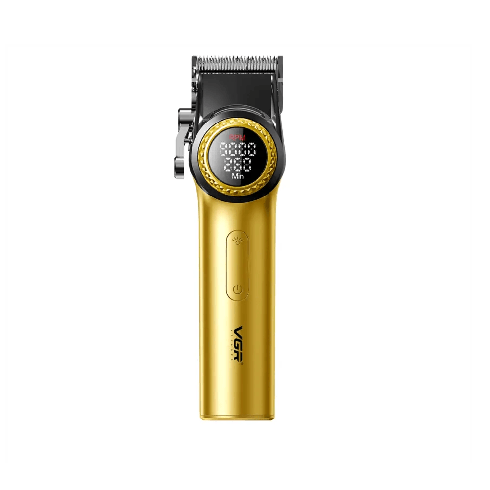 Cortapelo VGR001 Clipper Profesional Dorado Y Negro Con Pantalla Digital