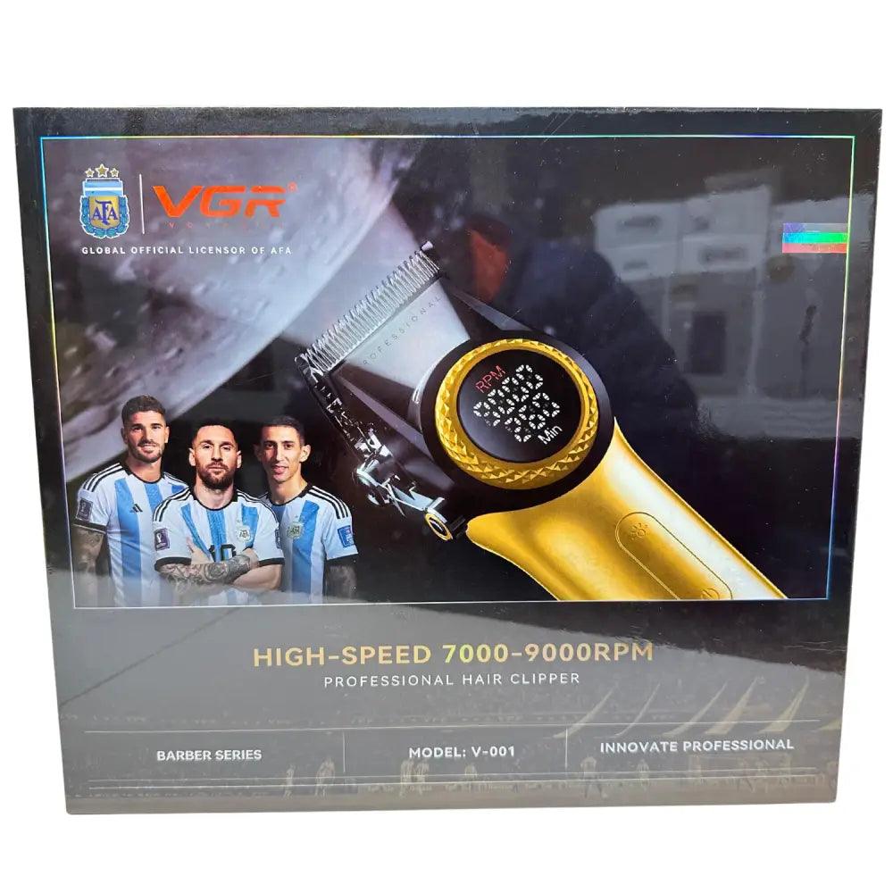 Cortapelo VGR001 Clipper Profesional Dorado y Negro con Pantalla Digital, alta potencia