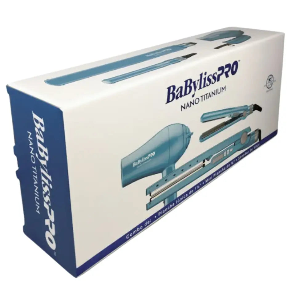 Kit Travel Planchas Y Secador BaBylissPRO con herramientas de estilizado en caja