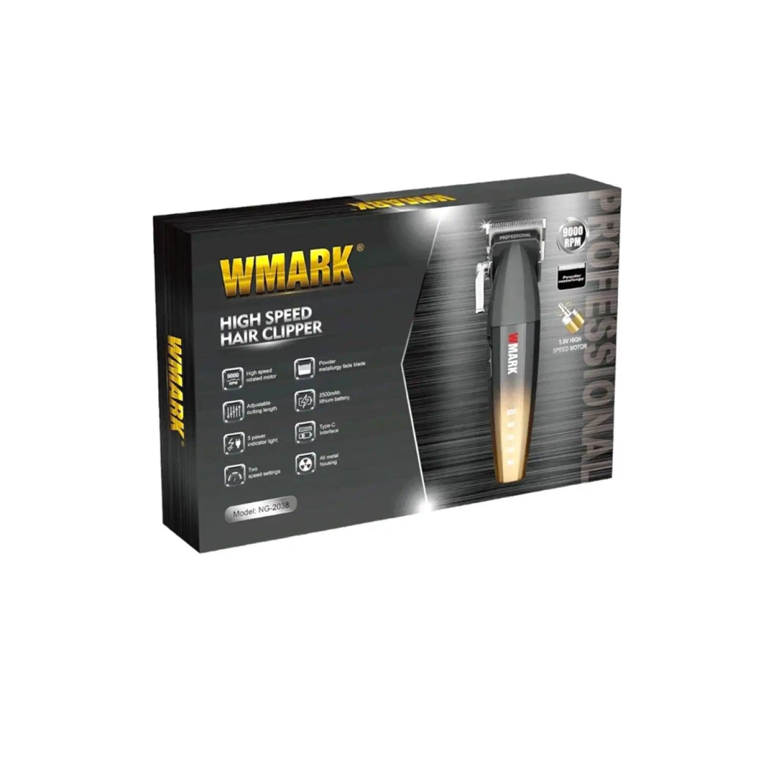 Maquina de Cortadora De Pelo Wmark NG 2038 9000 RPM Dorado - Recortadoras
