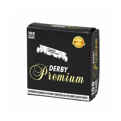 Navaja Derby Premium Para Afeitar 1 Filo/ Barbería 100 Pzas