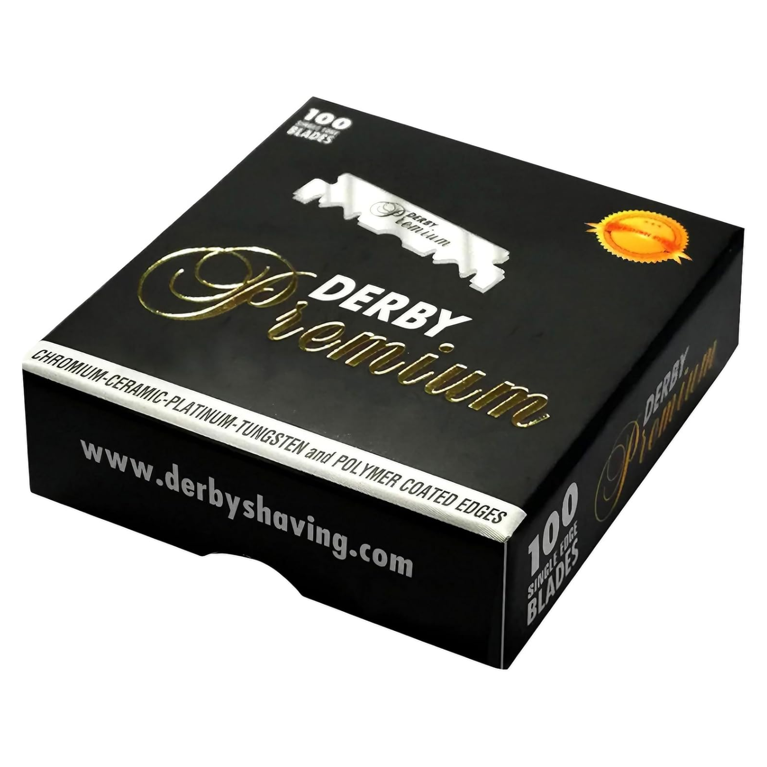 Navaja Derby Premium Para Afeitar 1 Filo/ Barbería 100 Pzas