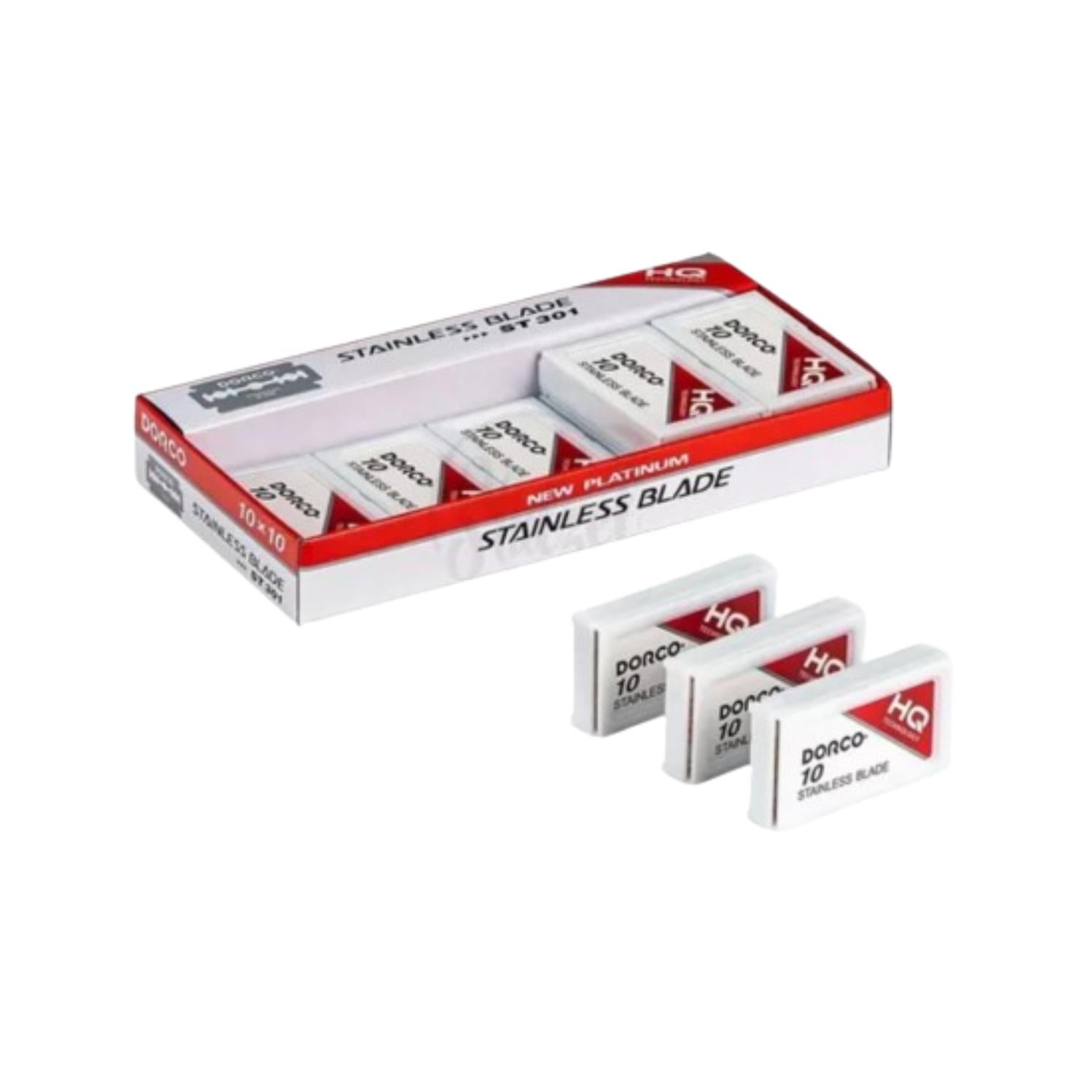 Navaja Dorco Roja Para Afeitar Doble Filo 1000pz ST301