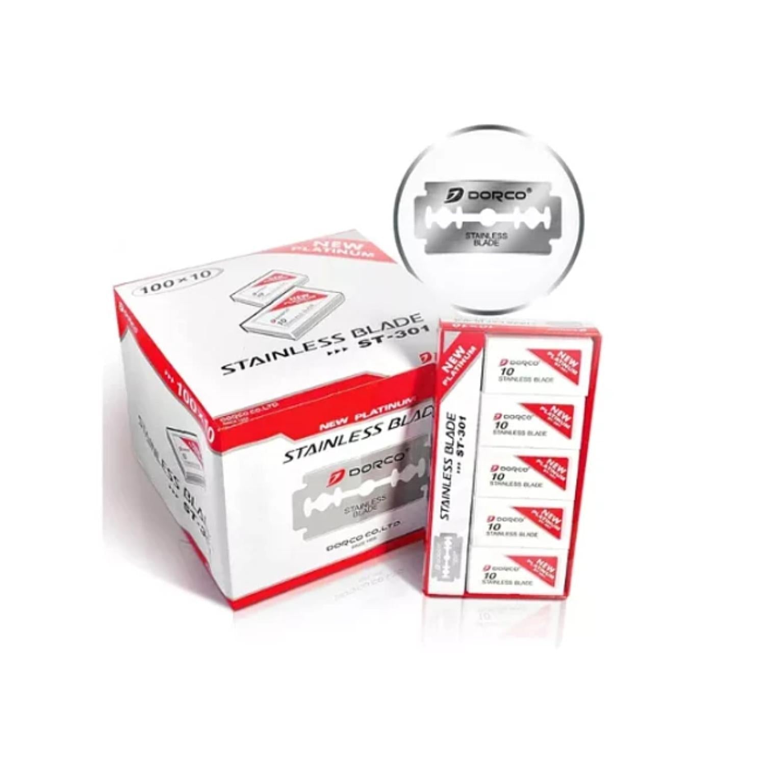 Navaja Dorco Roja Para Afeitar Doble Filo 1000pz ST301