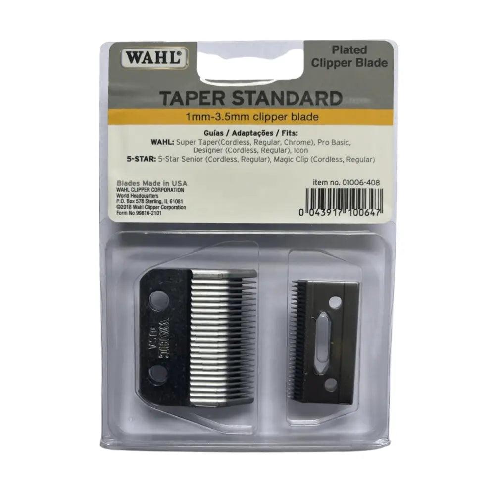 Cuchilla Wahl Taper Standard 1006-408 en su empaque retail, ideal para cortes precisos