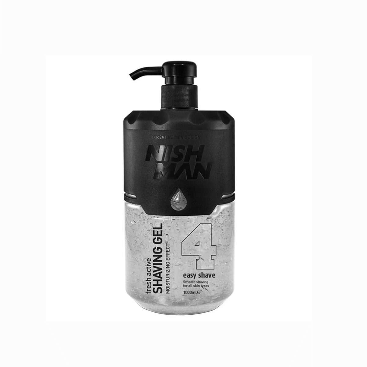 Shaving Gel Nish Man Easy Shave 4 Silver de 1000 ml, gel de afeitar transparente para hombre, disponible en Chile