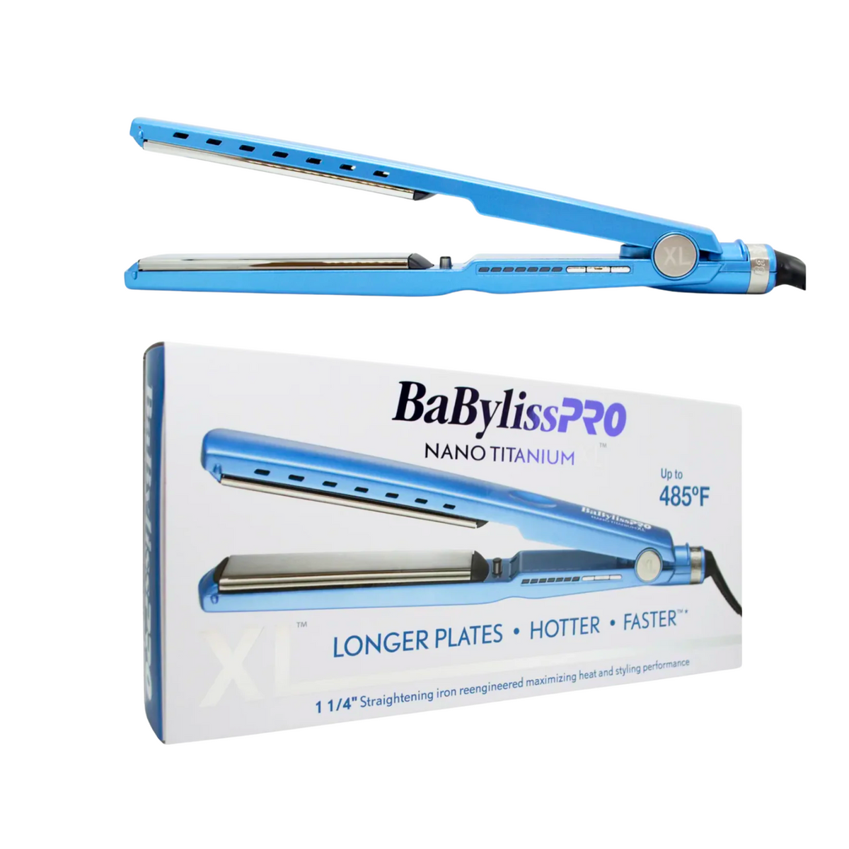 Plancha profesional BaBylissPRO Nano Titanium 9091 XL húmedo seco con placas de 130 mm en Chile