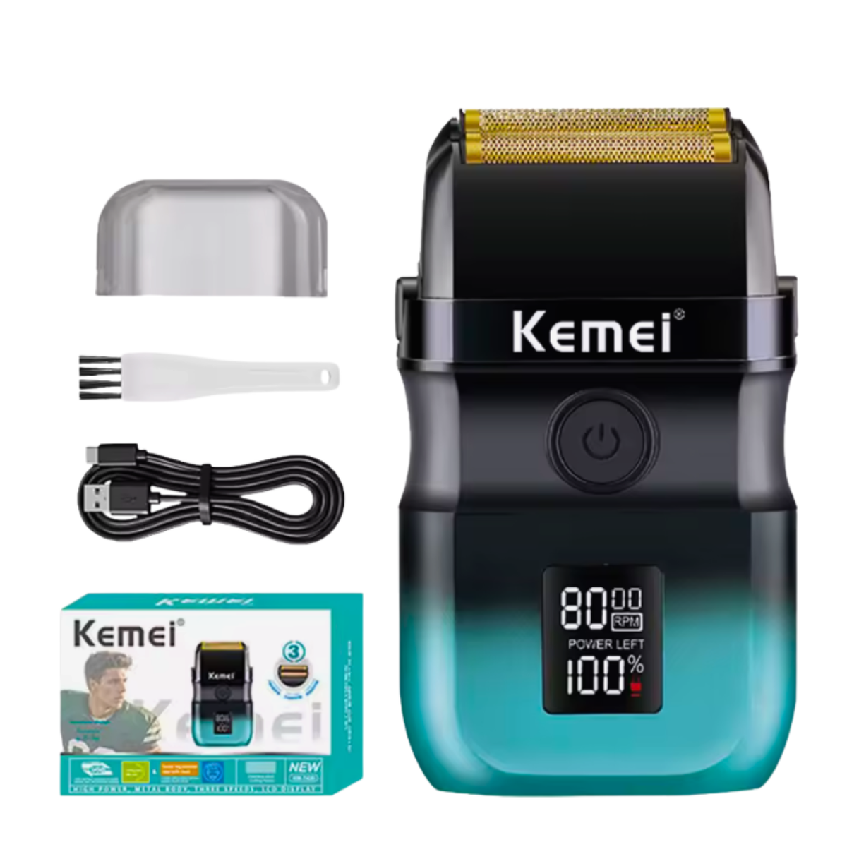 Kemei KM-T420 shaver profesional 3 velocidades con pantalla LED Chile