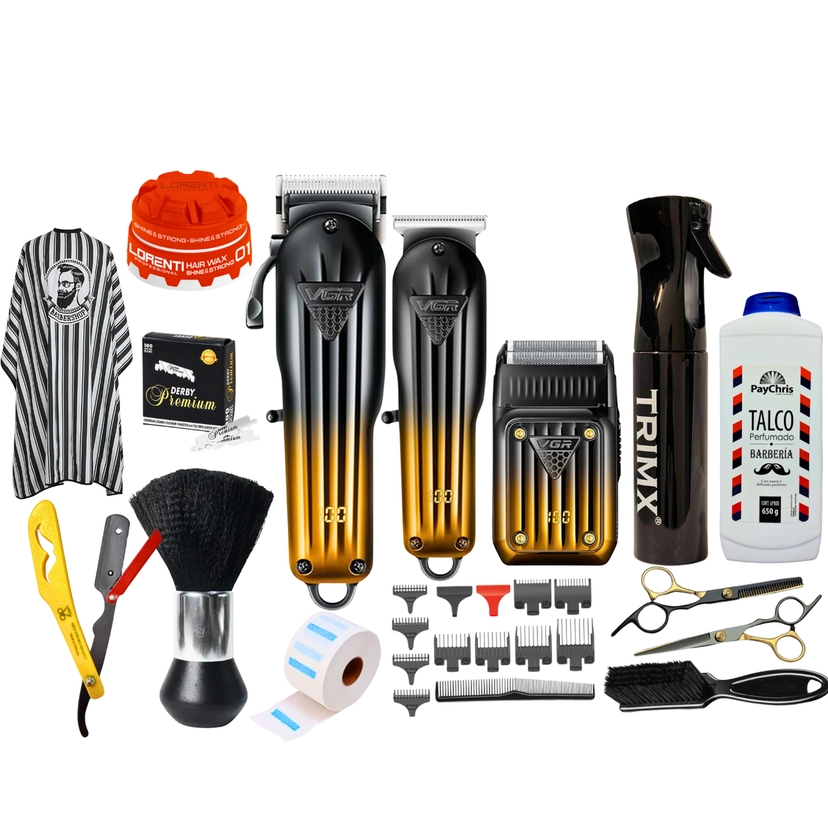 Combo Barbería VGR Profesional Todo en Uno kit completo de inicio Chile