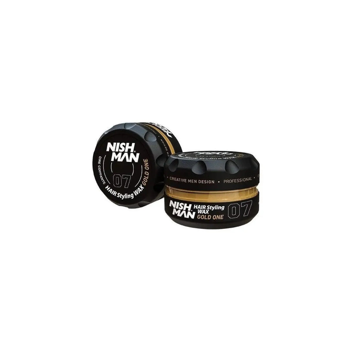 Nish Man Cera Gold One 07 de 150 ml, cera capilar base agua con brillo en Chile