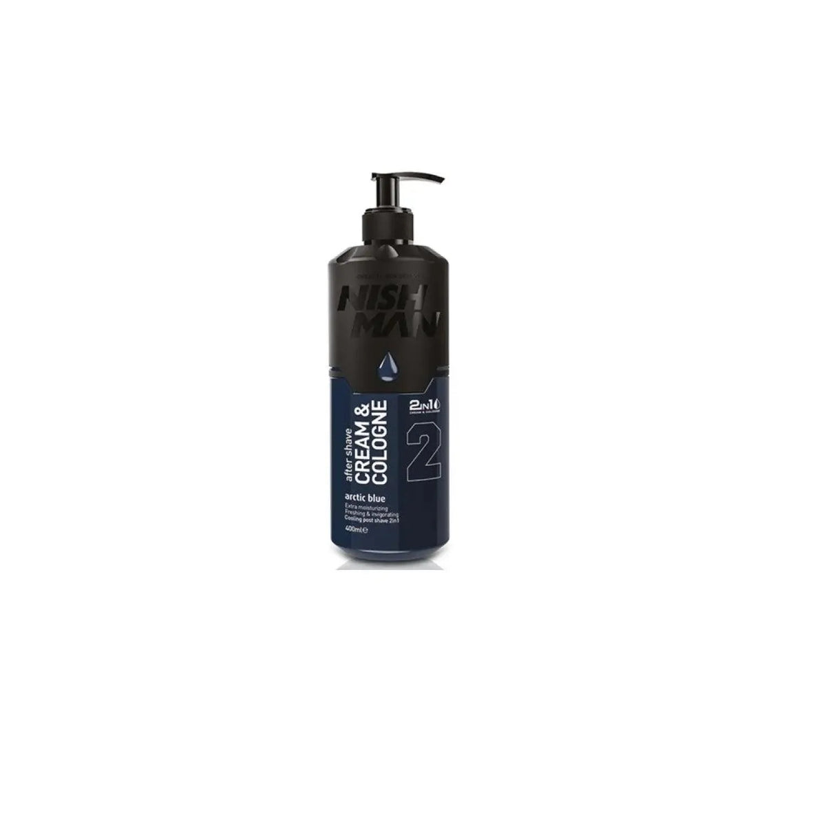 Nish Man Crema y Colonia After Shave N°02 Arctic Blue 400 ml para barbería en Chile