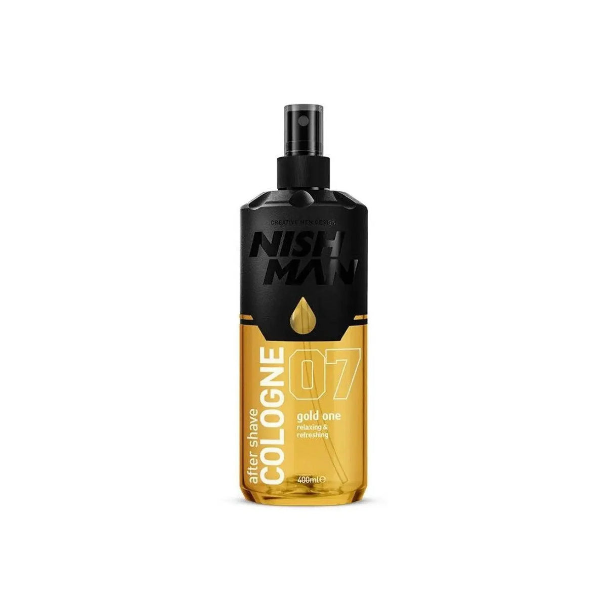 Nish Man Colonia 07 Gold One 400 ml, after shave para barbería en Chile