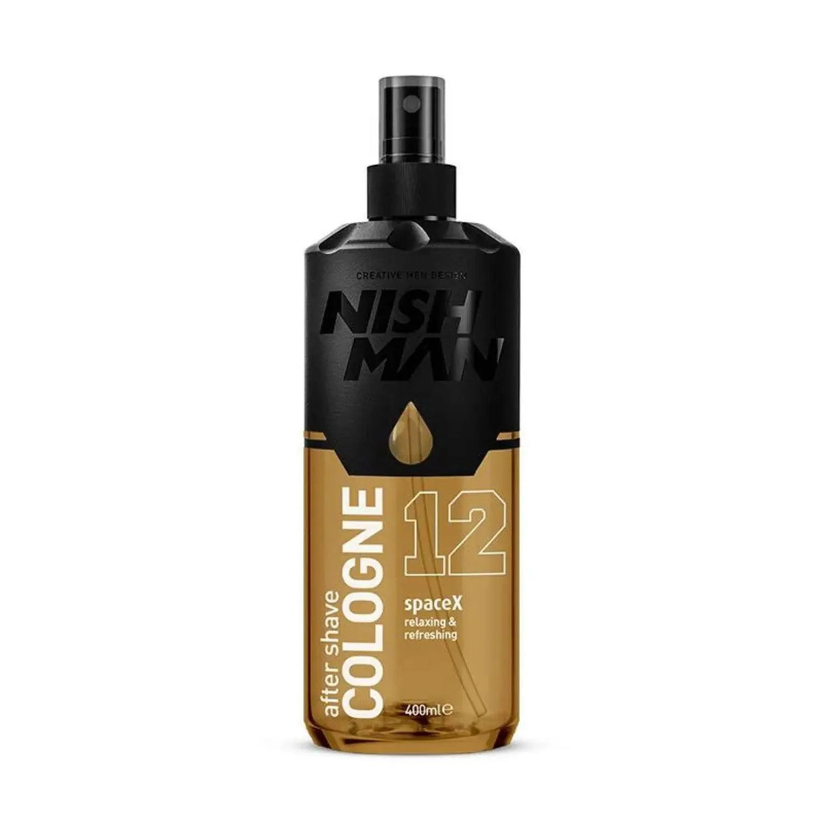 Nish Man Colonia 12 Space X after shave de 400 ml con provitamina B5 para barbería Chile