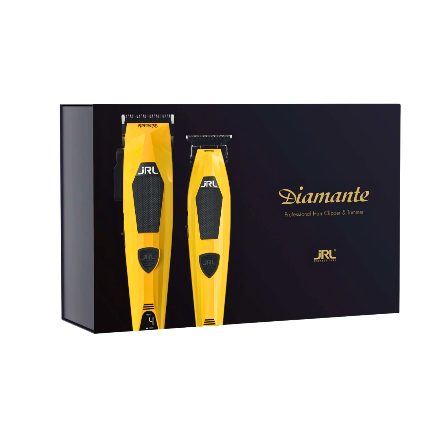 Combo JRL Diamante Máquina Cortapelo Y Patillera Amarillo