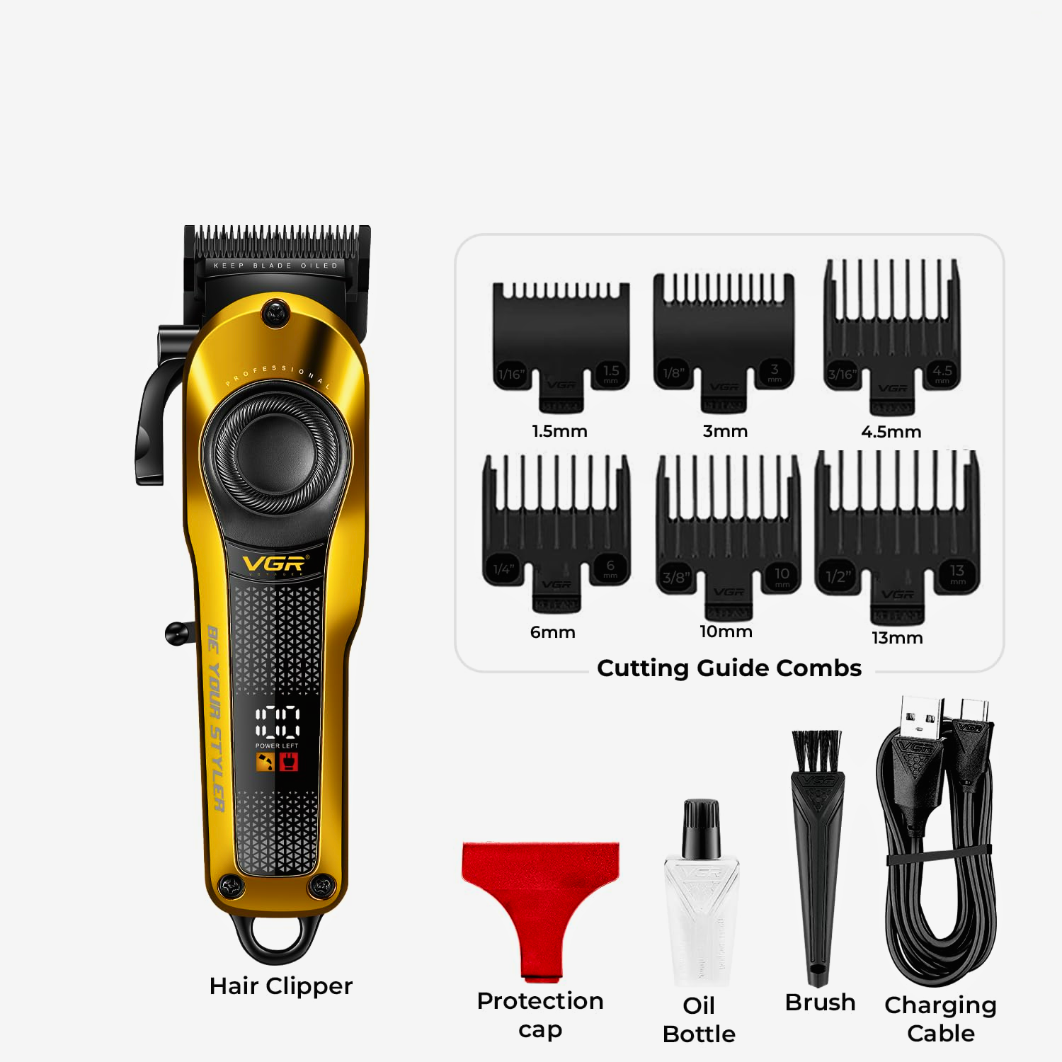 Máquina De Cortar Pelo Vgr V-170 Profesional Inalámbrica
