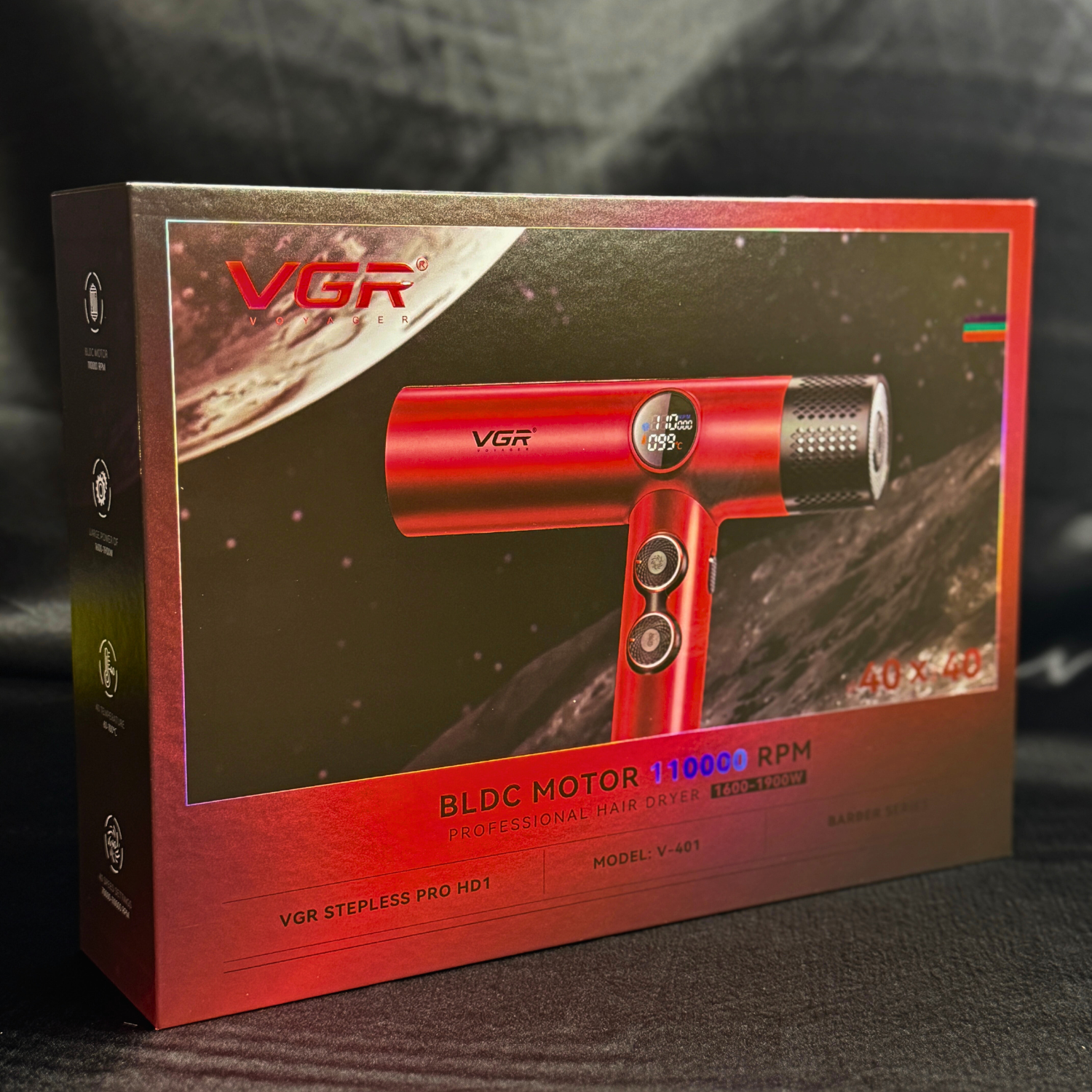Secador De Pelo VGR Profesional V-401 110000rpm Frío Calor