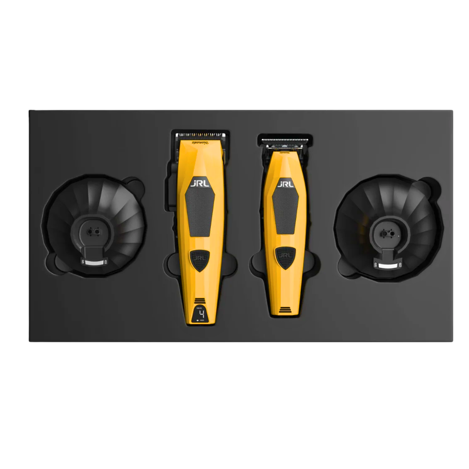 Combo JRL Diamante Máquina Cortapelo Y Patillera Amarillo