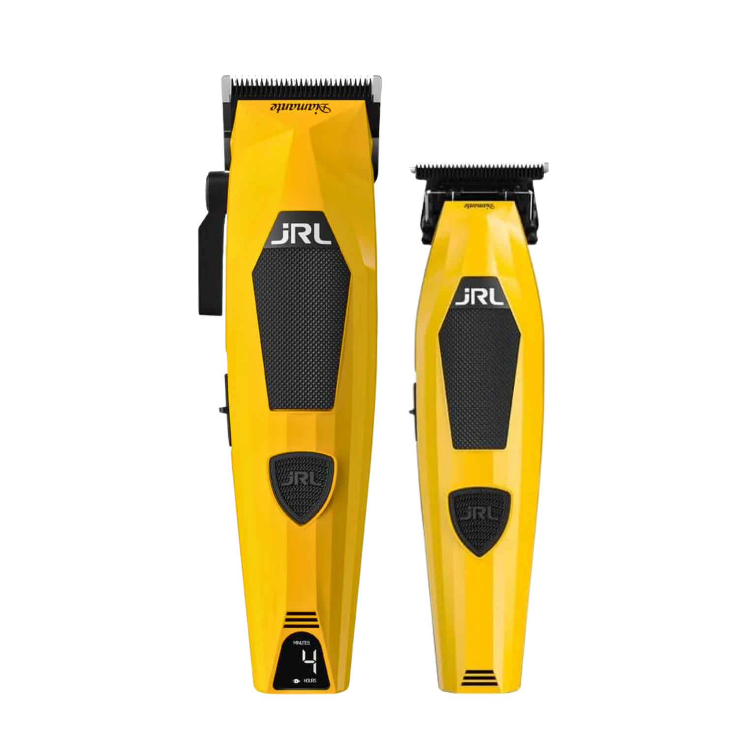 Combo JRL Diamante Máquina Cortapelo Y Patillera Amarillo