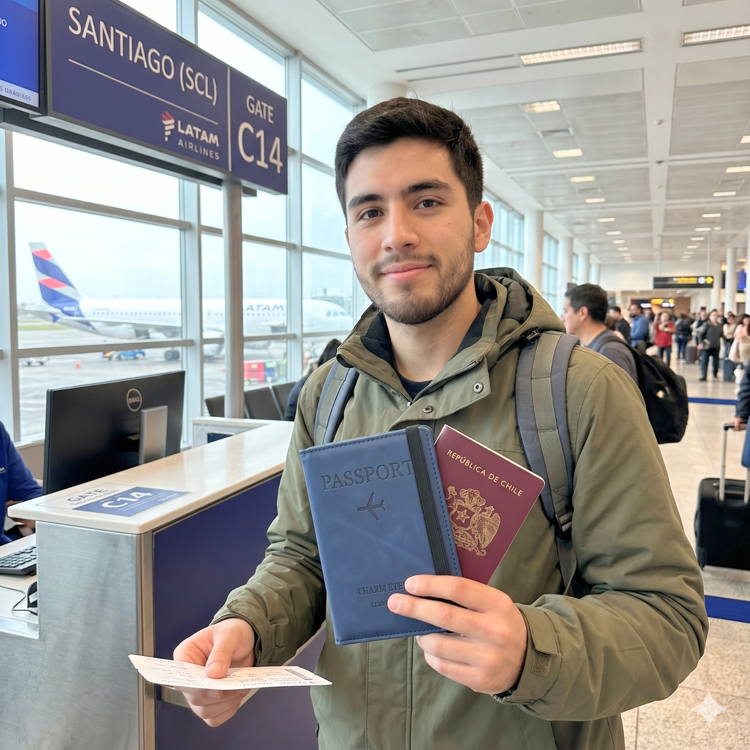 Porta Pasaporte Documentos Funda Protectora Viaje Con Rfid AZUL - siemprecompra
