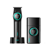 Combo Vgr Barbería Profesional Trimmer V-977 + Shaver V-377 Color Negro
