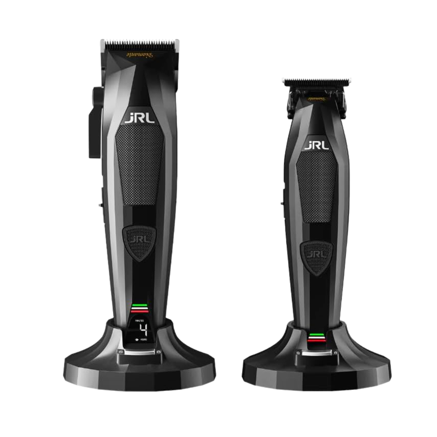 Combo JRL Diamante Máquina Cortapelo Y Patillera Negro