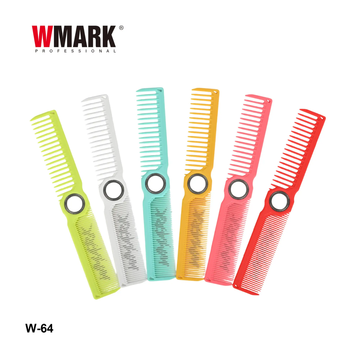Peineta Giratorio Profesional WMARK W-64 360° de Doble Uso para Barbería Rosado