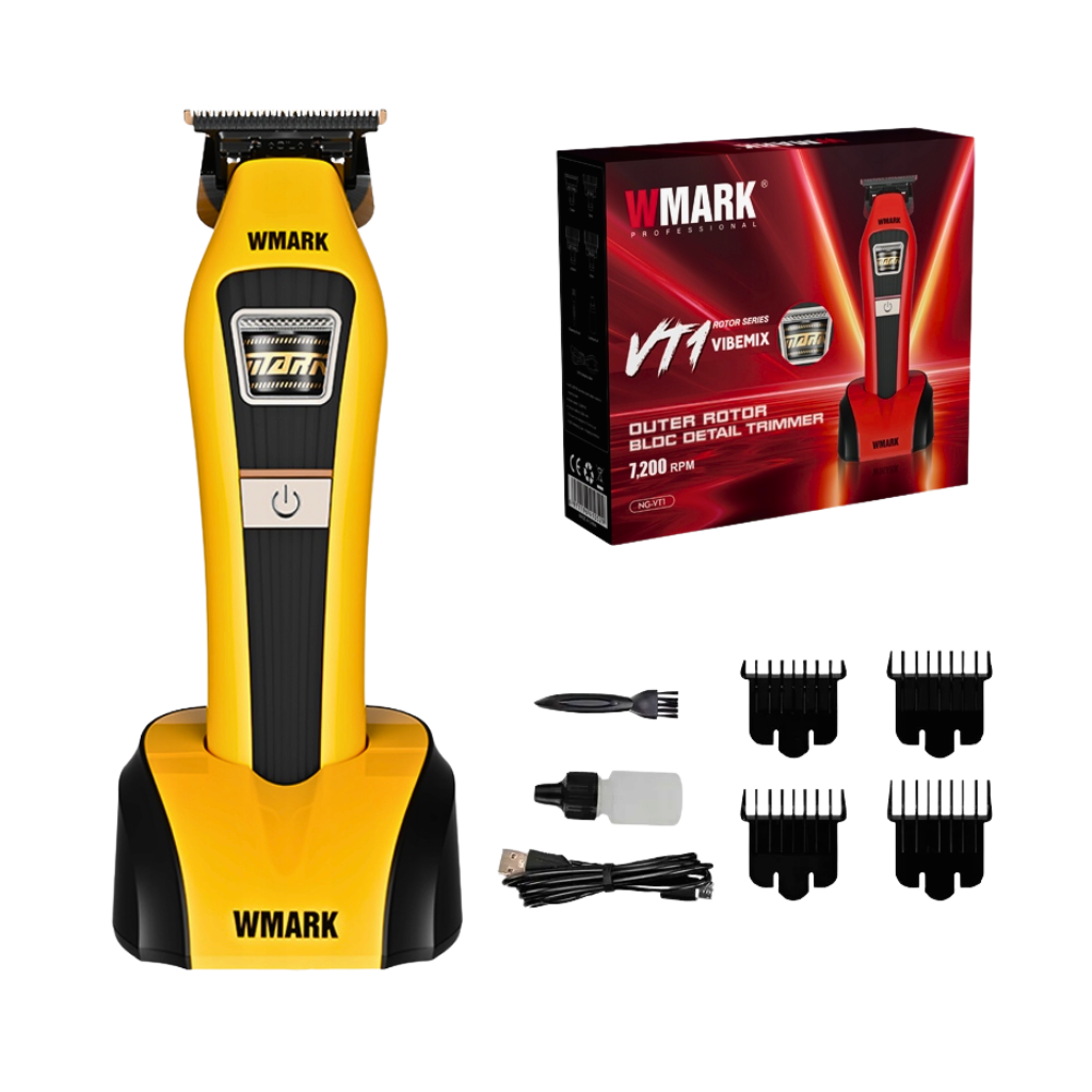 WMARK Trimmer NG-VT1 Profesional con Motor Outer Rotor Amarillo