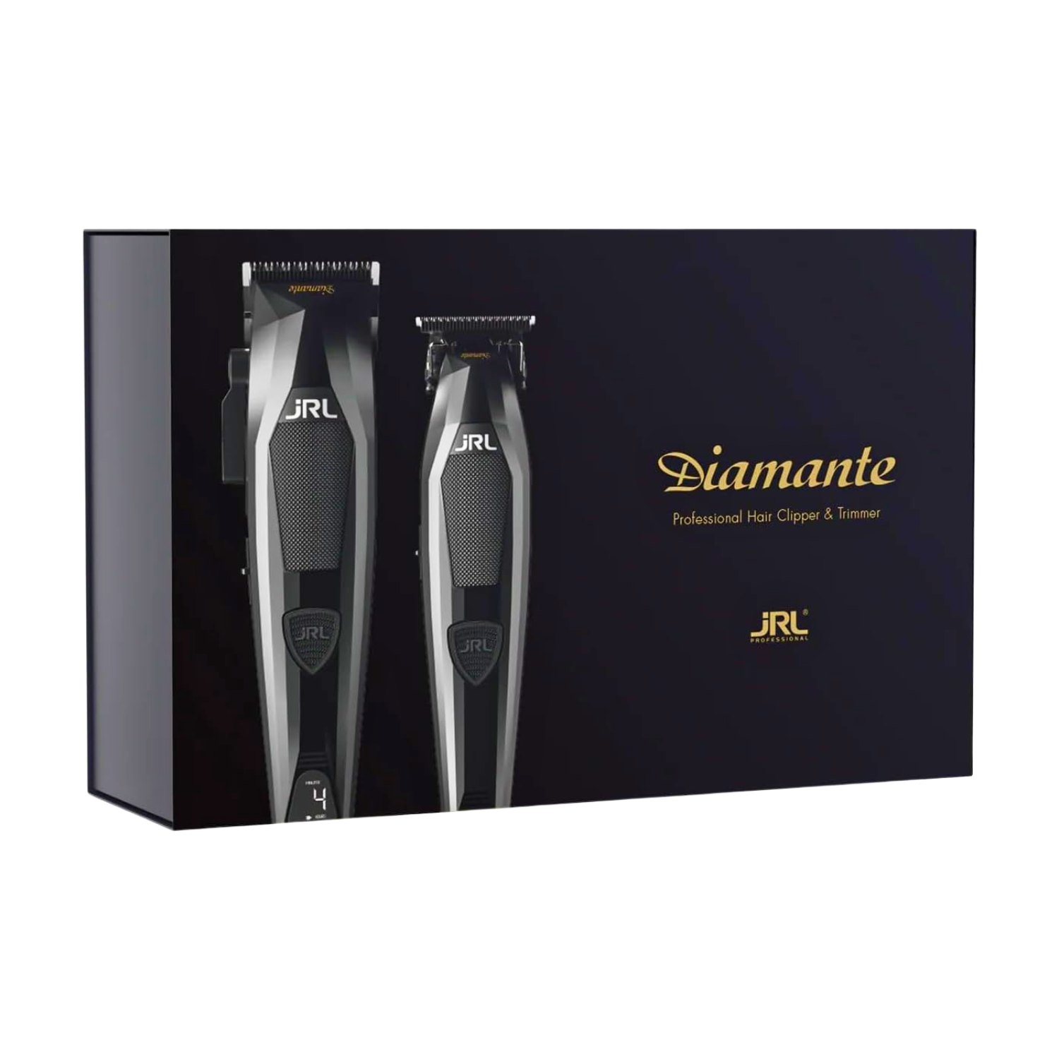 Combo JRL Diamante Máquina Cortapelo Y Patillera Negro