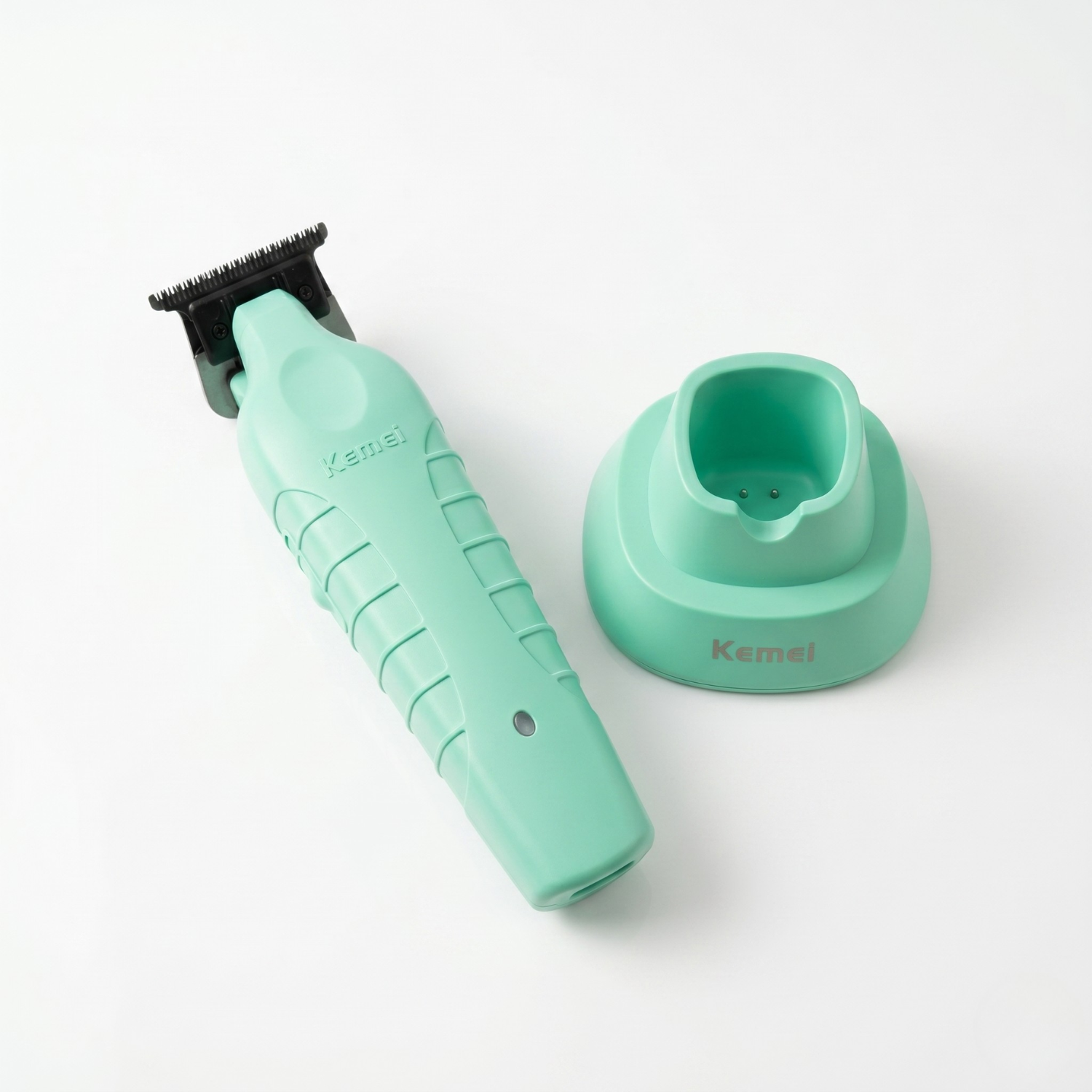 Máquina Patillera Trimmer Kemei KM-2299 Con Base De Carga Celeste - siemprecompra