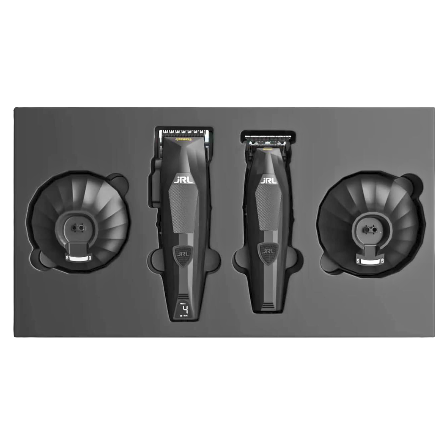 Combo JRL Diamante Máquina Cortapelo Y Patillera Negro